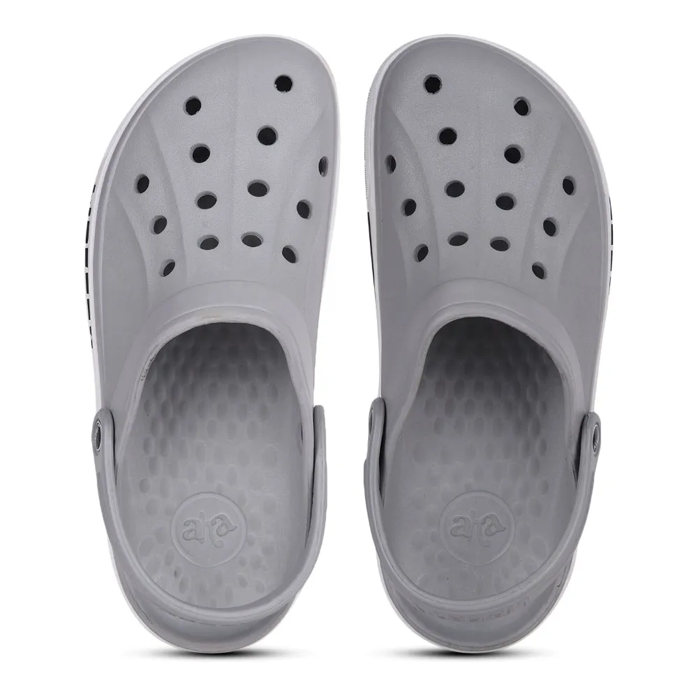 A-HA Light Grey Casual Slip-on Clogs For Men LITEWALK By Liberty