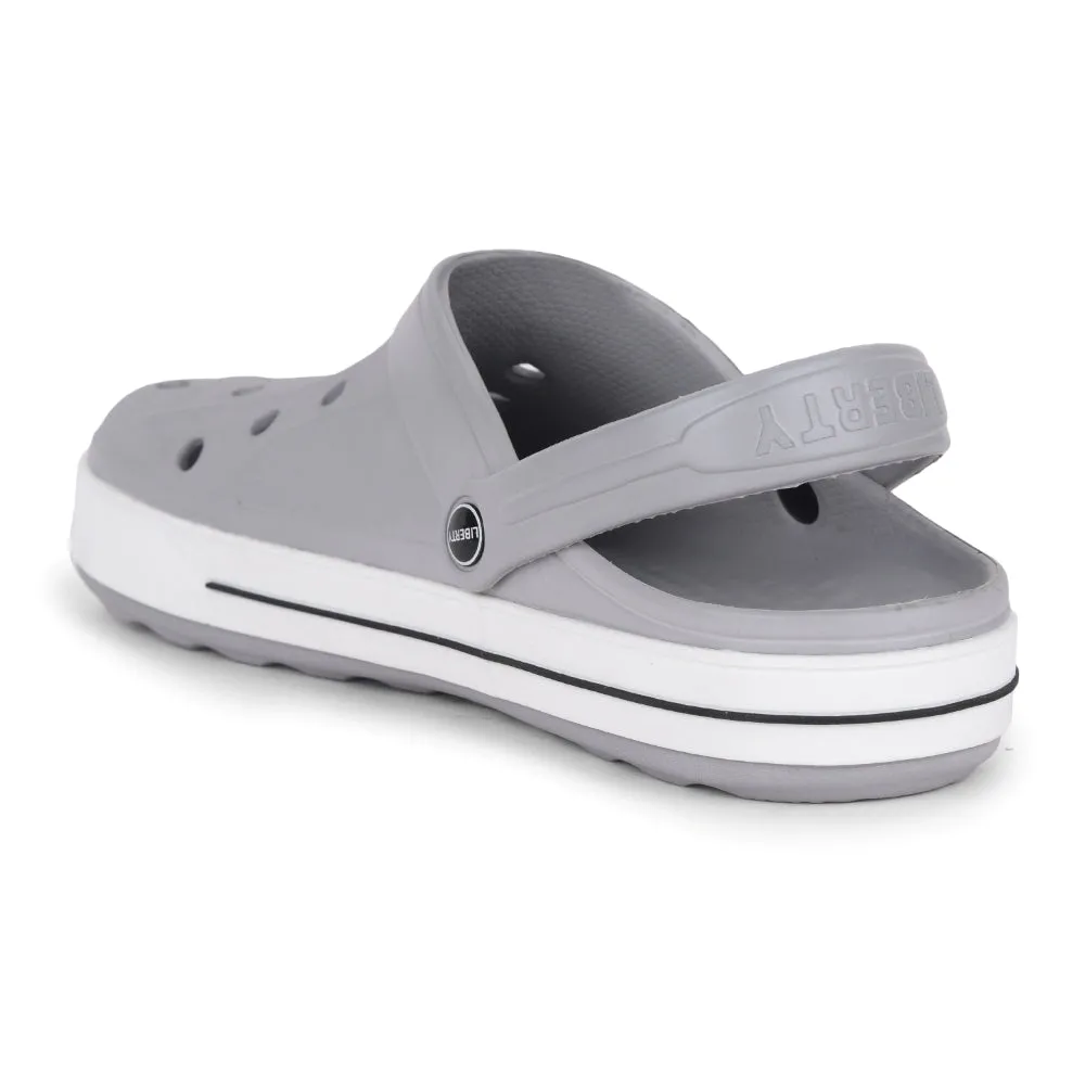 A-HA Light Grey Casual Slip-on Clogs For Men LITEWALK By Liberty