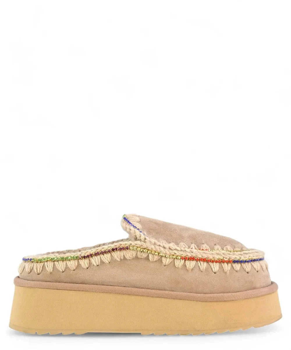 Clog Eskimo Platform con Strass
