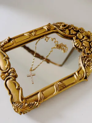 Sparkle Cross Necklace - Water Resistant